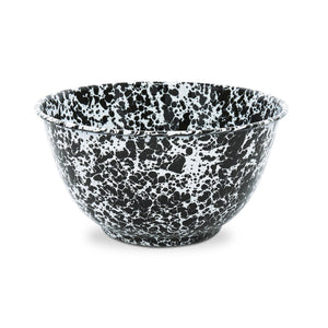 ecomposer-color-black splatter, D23BLM - Splatter Large Salad Bowl, Black Splatter