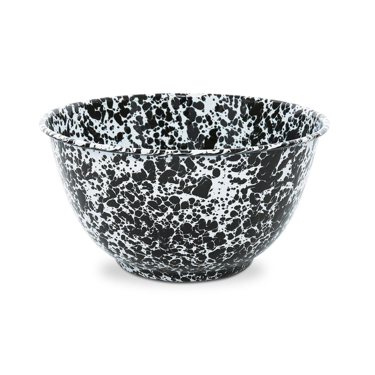 ecomposer-color-black splatter, D23BLM - Splatter Large Salad Bowl, Black Splatter