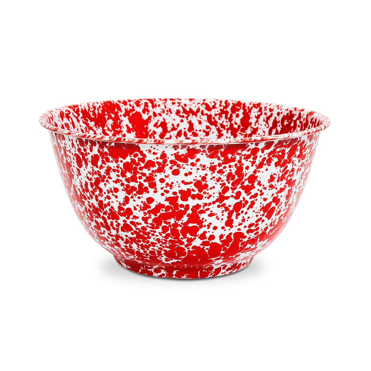 ecomposer-color-red splatter, D23RM - Splatter Large Salad Bowl, Red Splatter