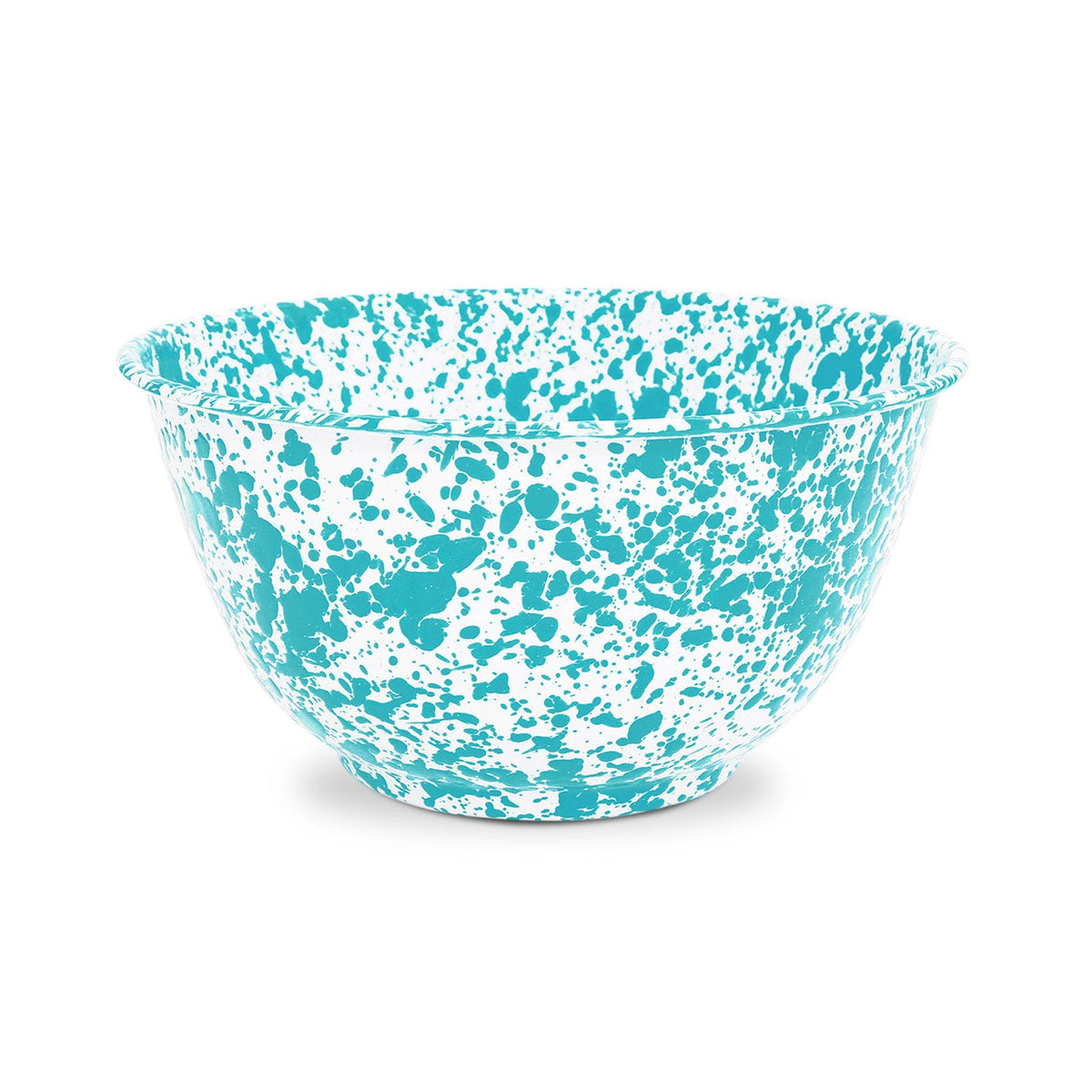 ecomposer-color-turquoise splatter, D23TQM - Splatter Large Salad Bowl, Turquoise Splatter