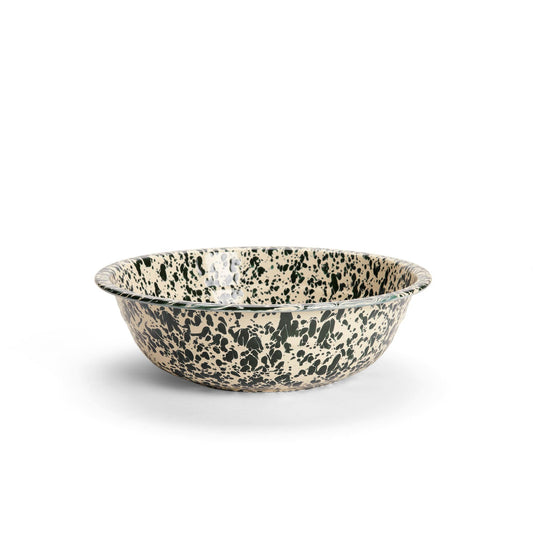 ecomposer-color-green and cream, D24GCM - Splatter Small Basin, Green and Cream