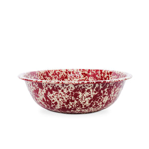 ecomposer-color-burgundy and cream, D25BRM - Splatter Medium Basin, Burgundy and Cream