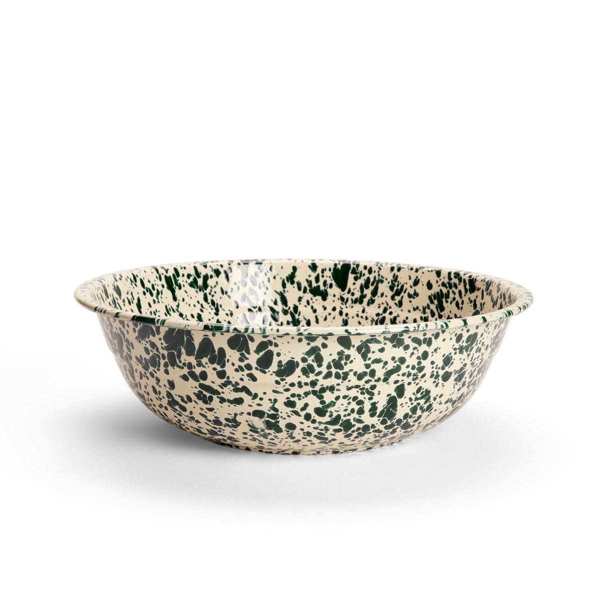 ecomposer-color-green and cream, D25GCM - Splatter Medium Basin, Green and Cream