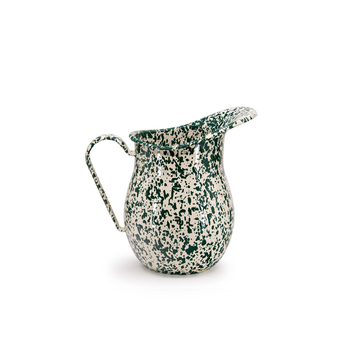 ecomposer-color-green and cream, D27GCM - Splatter Large Pitcher, Green and Cream