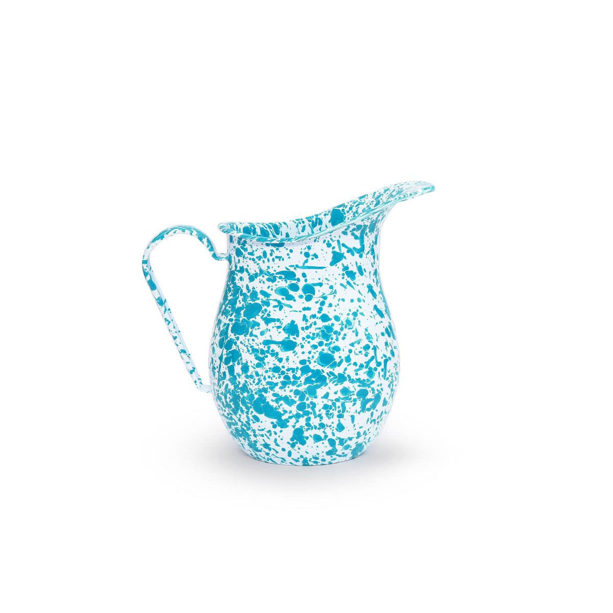ecomposer-color-turquoise splatter, D27TQM - Splatter Large Pitcher, Turquoise Splatter