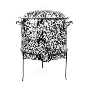 ecomposer-color-black splatter, D300BLM - Splatter Beverage Dispenser with Stand, Black Splatter