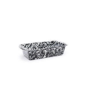 ecomposer-color-black splatter, D32BLM - Splatter Loaf Pan, Black Splatter