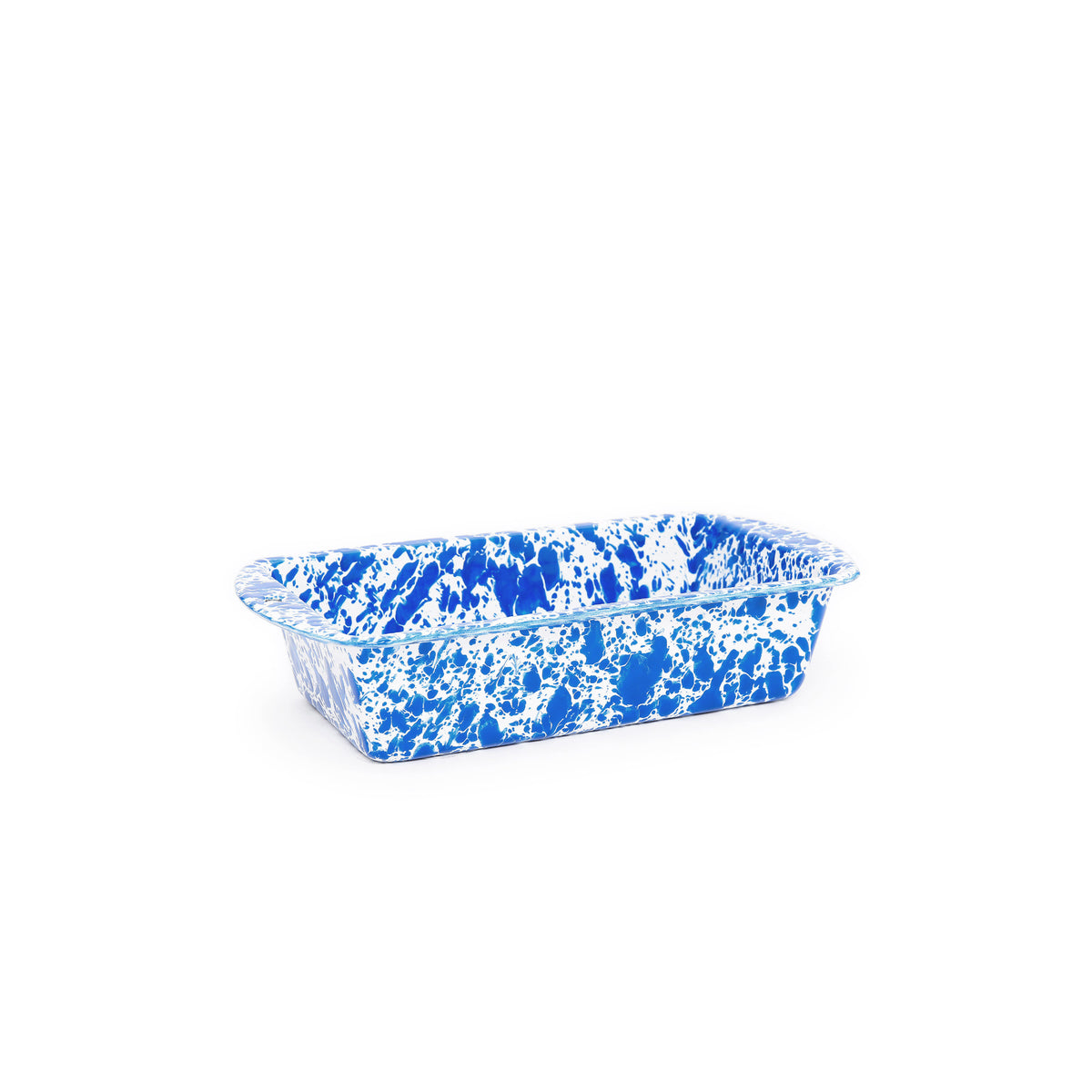 ecomposer-color-blue splatter, D32DBM - Splatter Loaf Pan, Blue Splatter