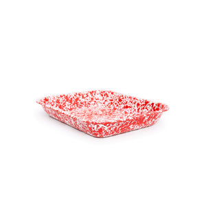 ecomposer-color-red splatter, D34RM - Splatter Large Open Roaster, Red Splatter