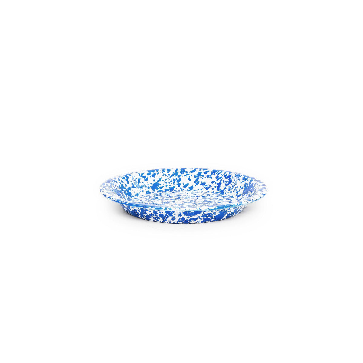 ecomposer-color-blue splatter, D42DBM - Splatter Pie Plate, Blue Splatter