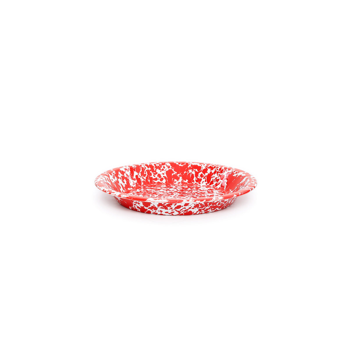 ecomposer-color-red splatter, D42RM - Splatter Pie Plate, Red Splatter