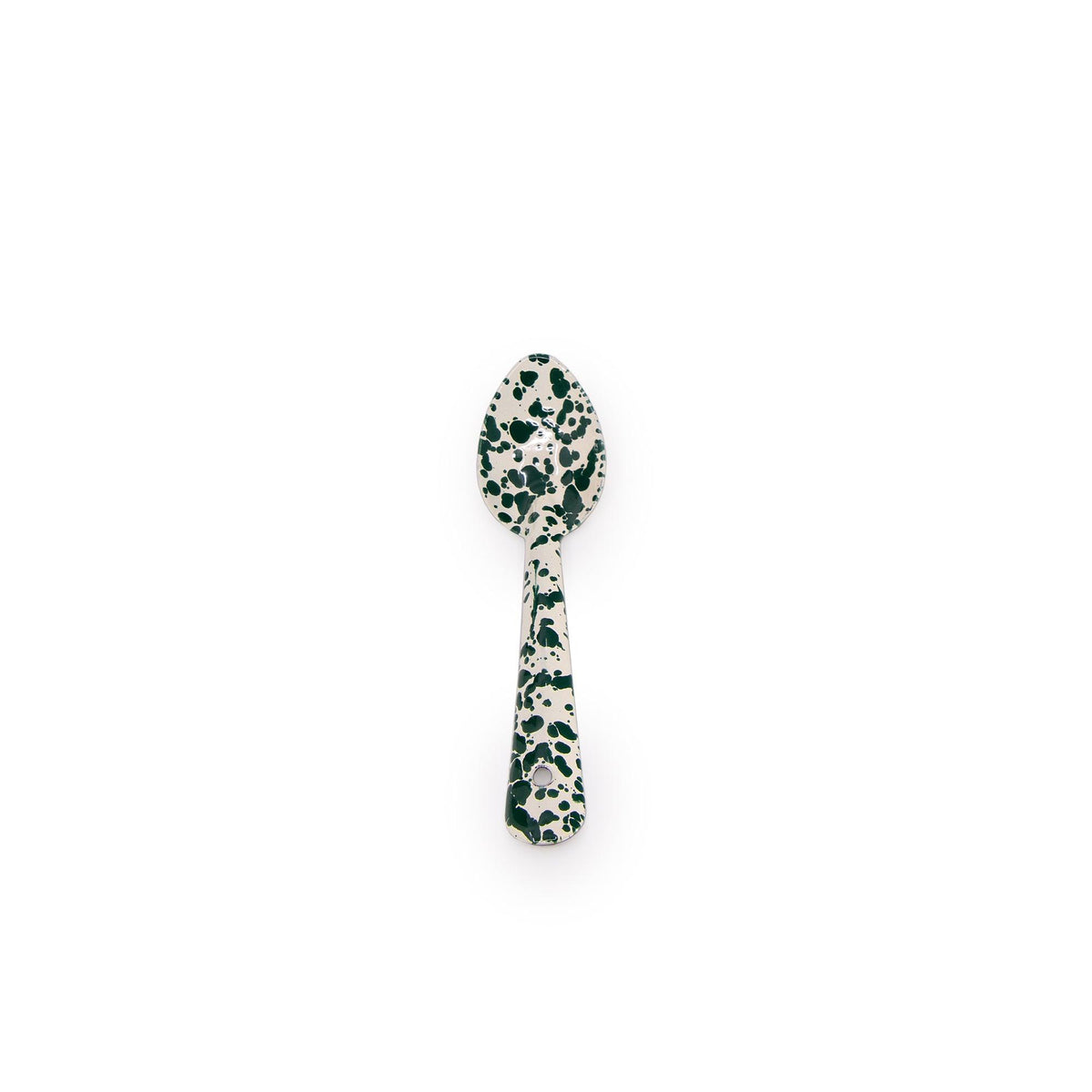 ecomposer-color-green and cream, D49GCM-4 - Splatter Small Spoons, Set of 4, Green and Cream