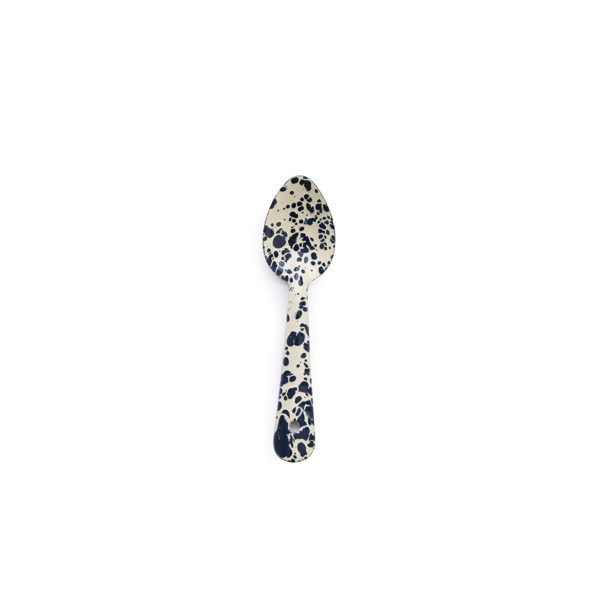 ecomposer-color-navy and cream, D49NVM-4 - Splatter Small Spoons, Set of 4, Navy and Cream