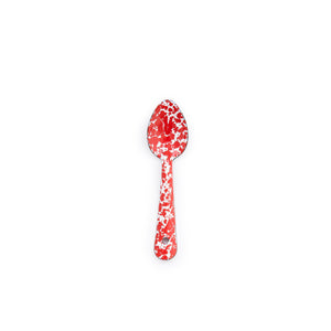 ecomposer-color-red splatter, D49RM-4 - Splatter Small Spoons, Set of 4, Red Splatter