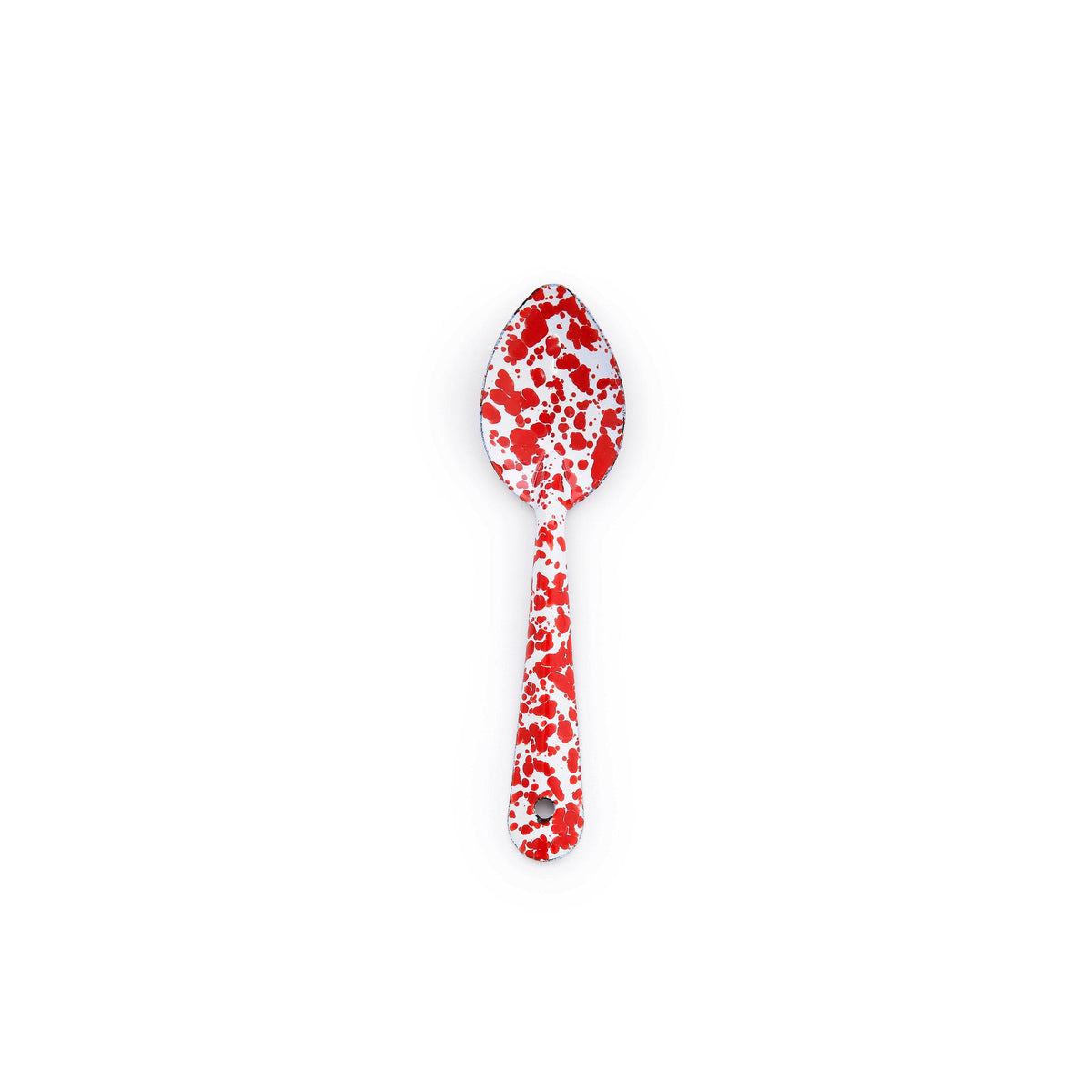 ecomposer-color-red splatter, D50RM-4 - Splatter Medium Spoons, Set of 4, Red Splatter