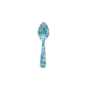 ecomposer-color-turquoise splatter, D50TQM-4 - Splatter Medium Spoons, Set of 4, Turquoise Splatter