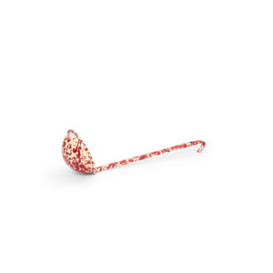 ecomposer-color-burgundy and cream, D52BRM - Splatter Ladle, Burgundy and Cream