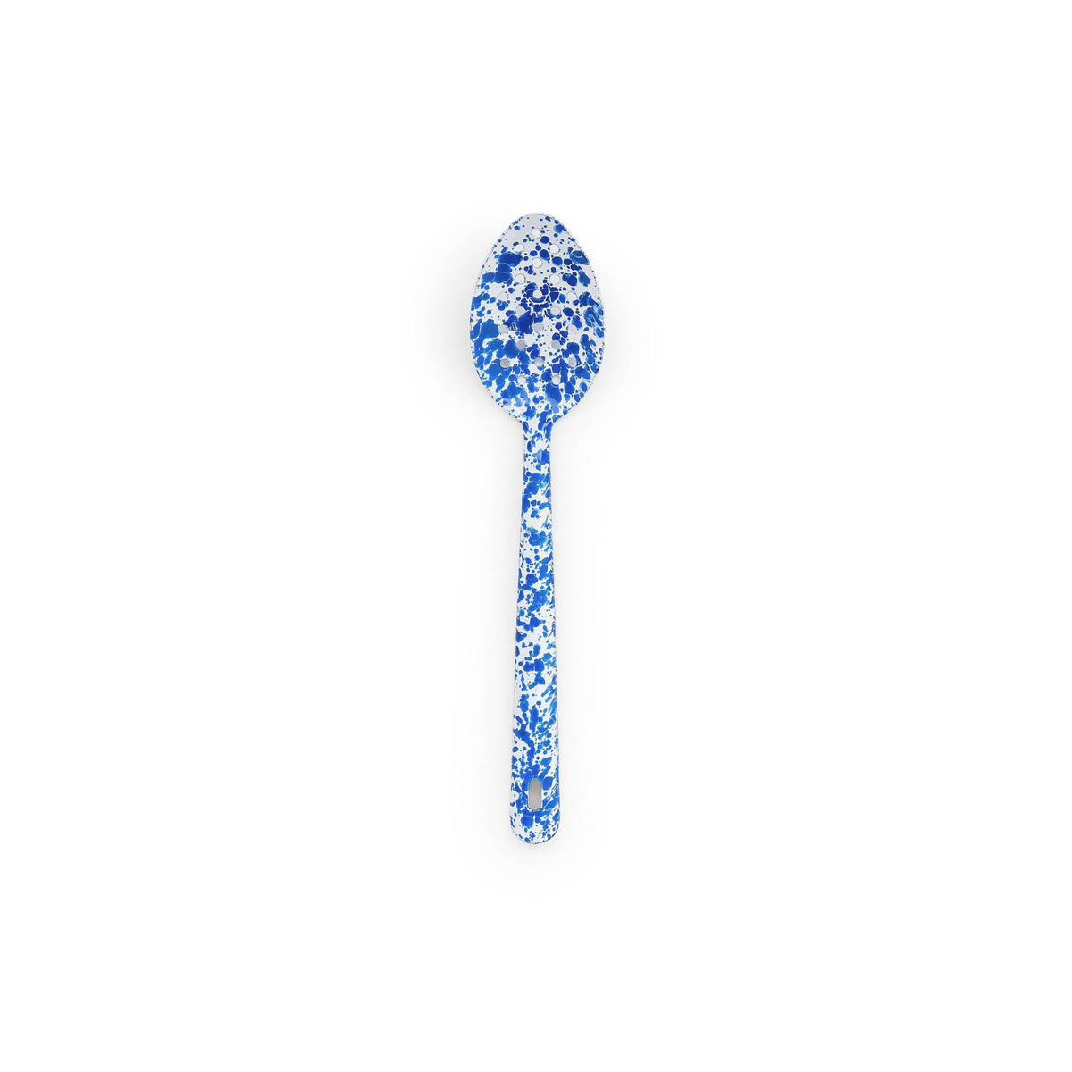 ecomposer-color-blue splatter, D53DBM - Splatter Large Slotted Spoon, Blue Splatter