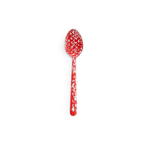 ecomposer-color-red splatter, D53RM - Splatter Large Slotted Spoon, Red Splatter