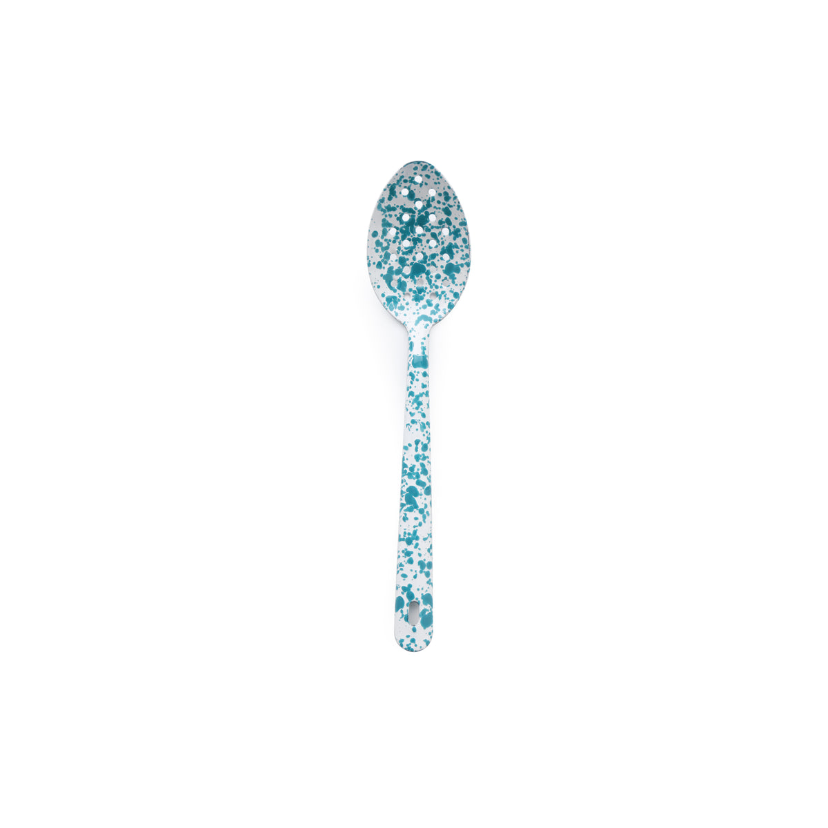 ecomposer-color-turquoise splatter, D53TQM - Splatter Large Slotted Spoon, Turquoise Splatter