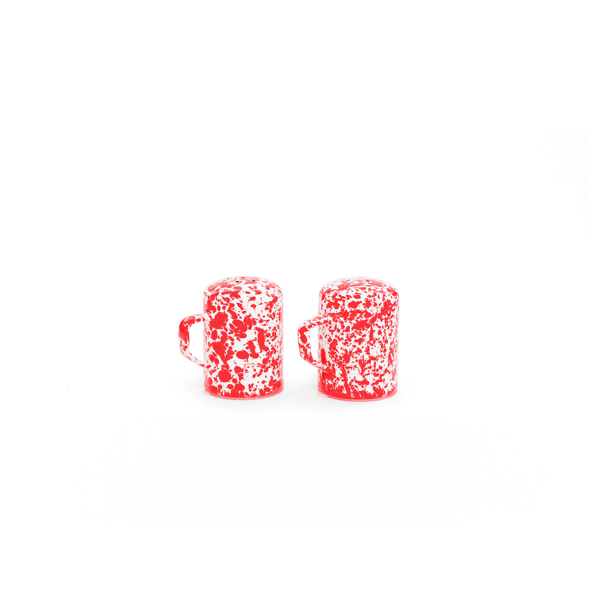 ecomposer-color-red splatter, D55RM - Splatter Salt and Pepper Shaker Set, Red Splatter