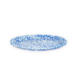 ecomposer-color-blue splatter, D61DBM - Splatter Oval Platter, Blue Splatter