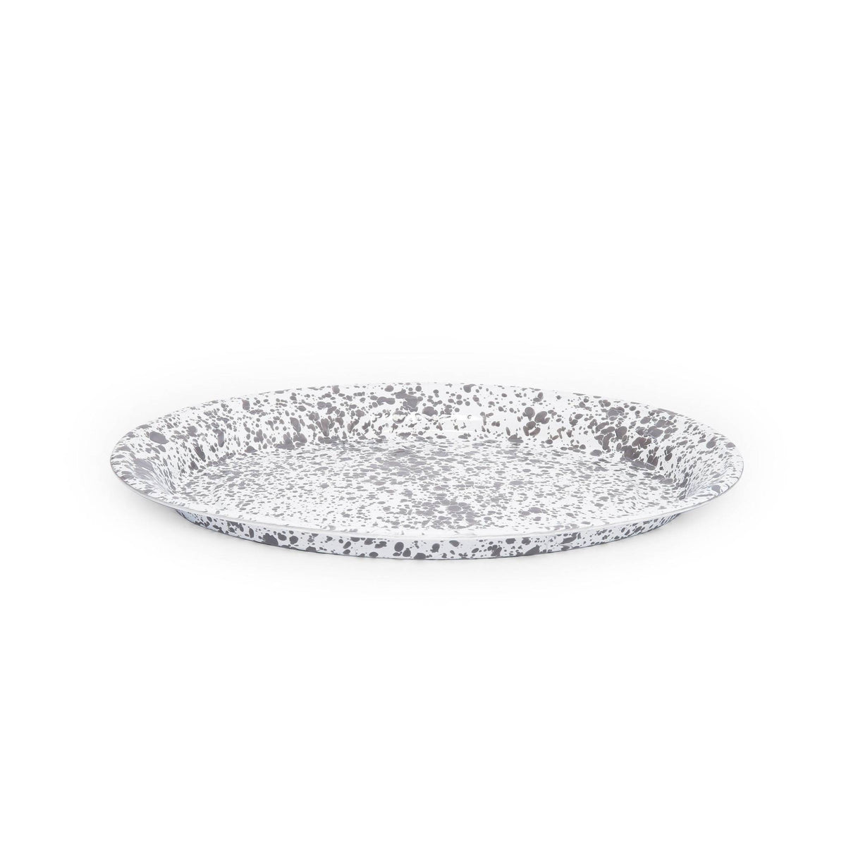 ecomposer-color-grey splatter, D61GYM - Splatter Oval Platter, Grey Splatter