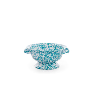 ecomposer-color-turquoise splatter, D62TQM - Splatter Small Berry Colander, Turquoise Splatter