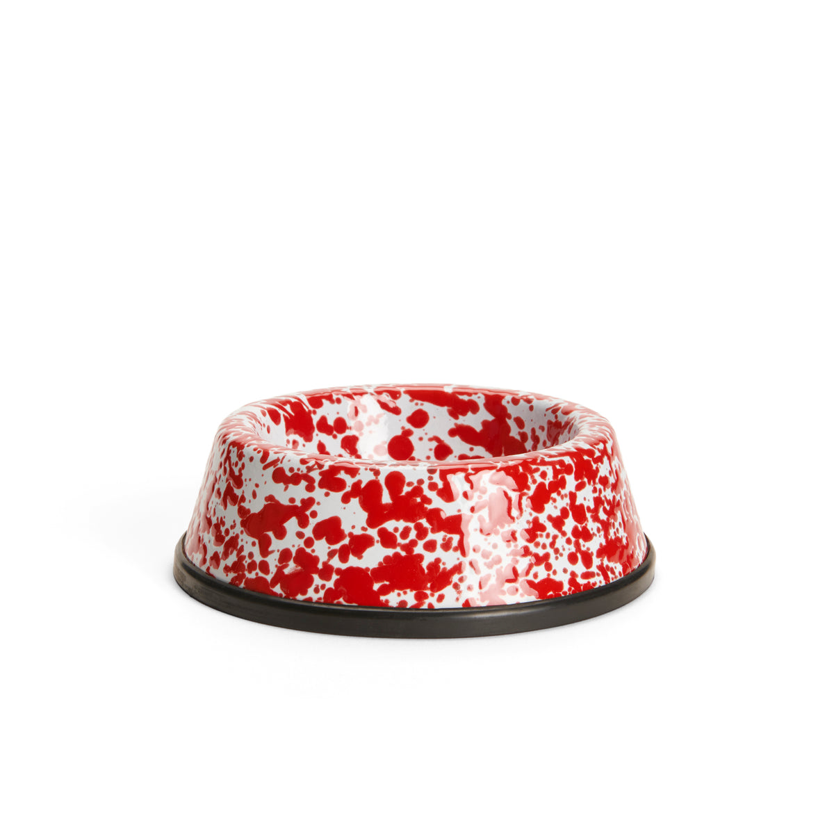 ecomposer-color-red splatter, D64RM - Splatter Small Pet Bowl, Red Splatter