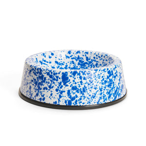 ecomposer-color-blue splatter, D65DBM - Splatter Large Pet Bowl, Blue Splatter