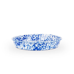 ecomposer-color-blue splatter, D88DBM - Splatter Cocktail Tray/Deep Dish Pizza Pan, Blue Splatter