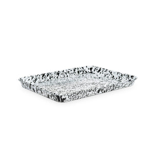 ecomposer-color-black splatter, D90BLM - Splatter Large Rectangle/Jelly Roll Tray, Black Splatter