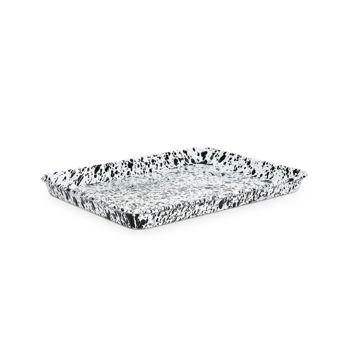 ecomposer-color-black splatter, D90BLM - Splatter Large Rectangle/Jelly Roll Tray, Black Splatter