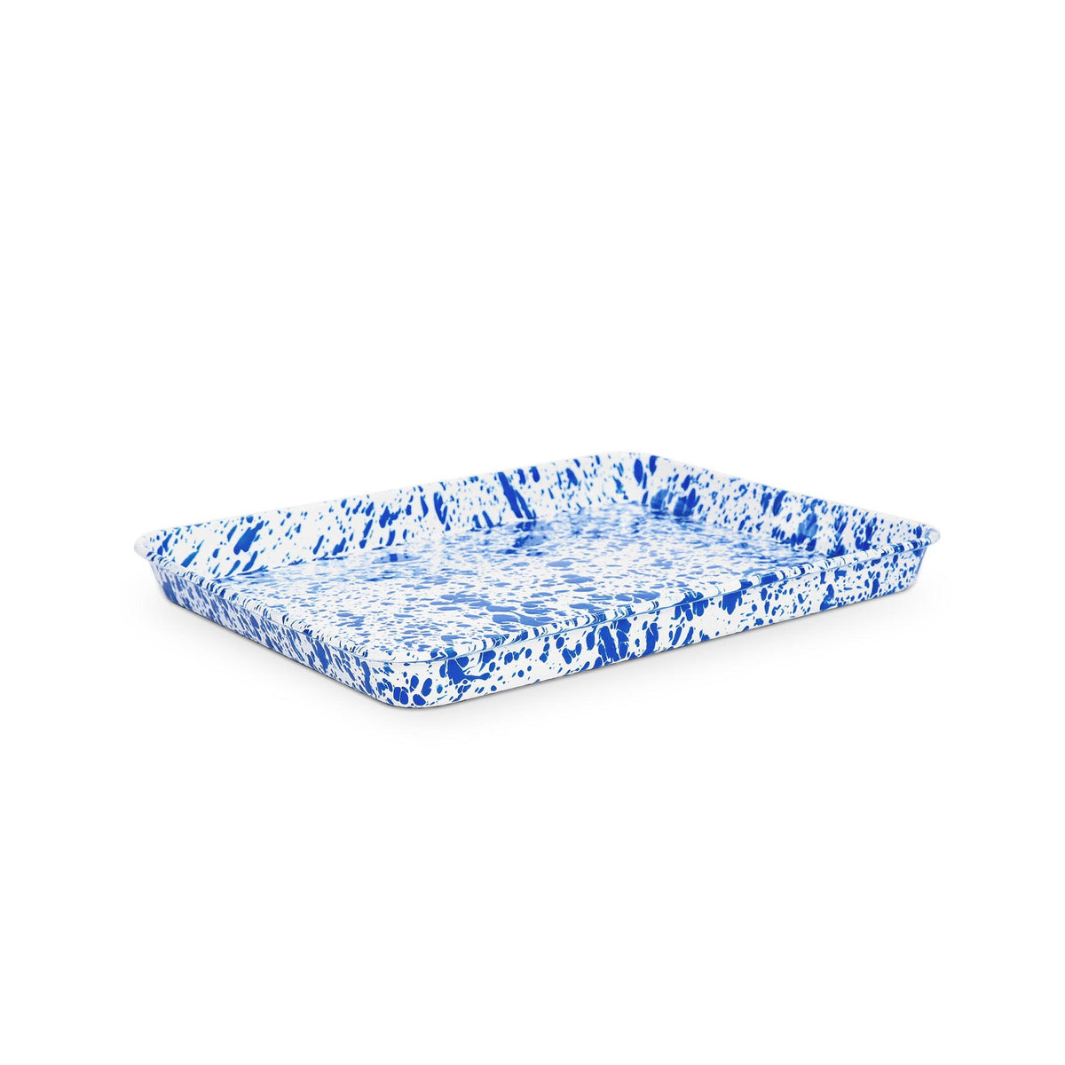 ecomposer-color-blue splatter, D90DBM - Splatter Large Rectangle/Jelly Roll Tray, Blue Splatter