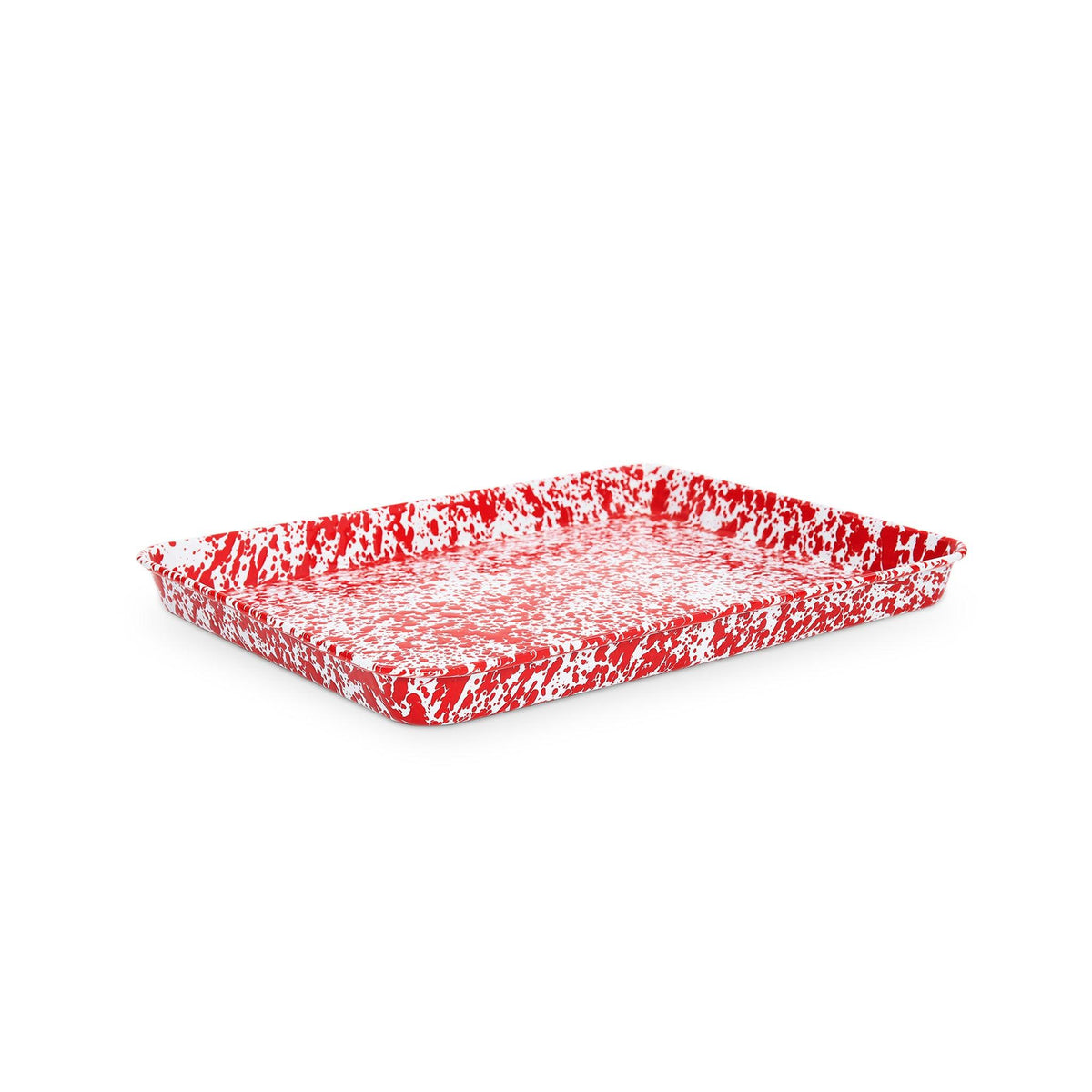 ecomposer-color-red splatter, D90RM - Splatter Large Rectangle/Jelly Roll Tray, Red Splatter