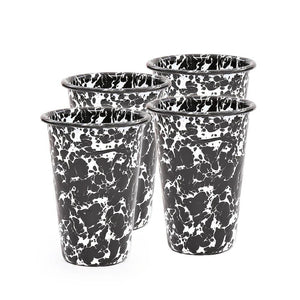 ecomposer-color-black splatter, D93BLM-4 - Splattered 14oz Tumblers (Set of 4), Black Splatter