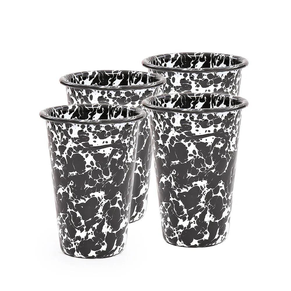 ecomposer-color-black splatter, D93BLM-4 - Splattered 14oz Tumblers (Set of 4), Black Splatter