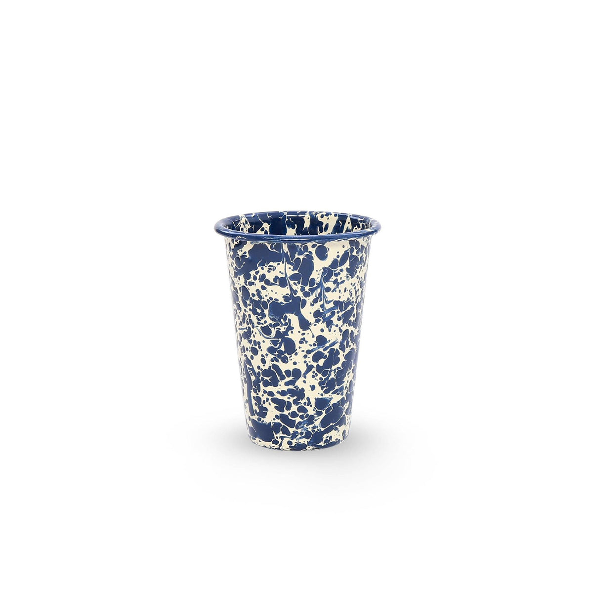 ecomposer-color-navy and cream, D93NVM-4 - Splattered 14oz Tumblers (Set of 4), Navy and Cream