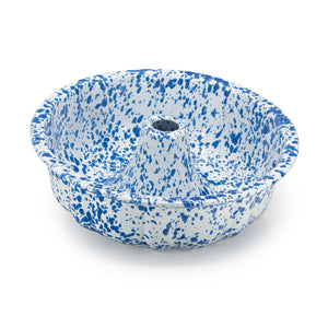 ecomposer-color-blue splatter, D96DBM - Splatter Bundt Pan, Blue Splatter