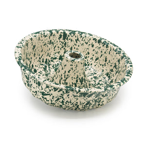 ecomposer-color-green and cream, D96GCM - Splatter Bundt Pan, Green and Cream