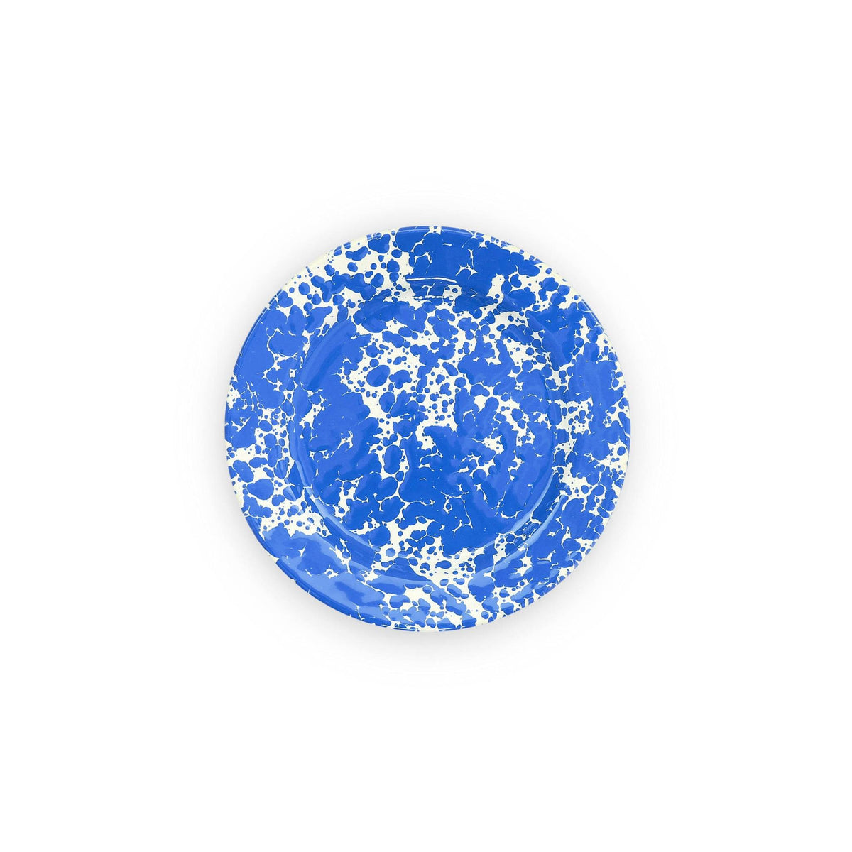 ecomposer-color-blue splatter, D99DBM-4 - Splatter Flat Salad Plates, Set of 4, Blue Splatter