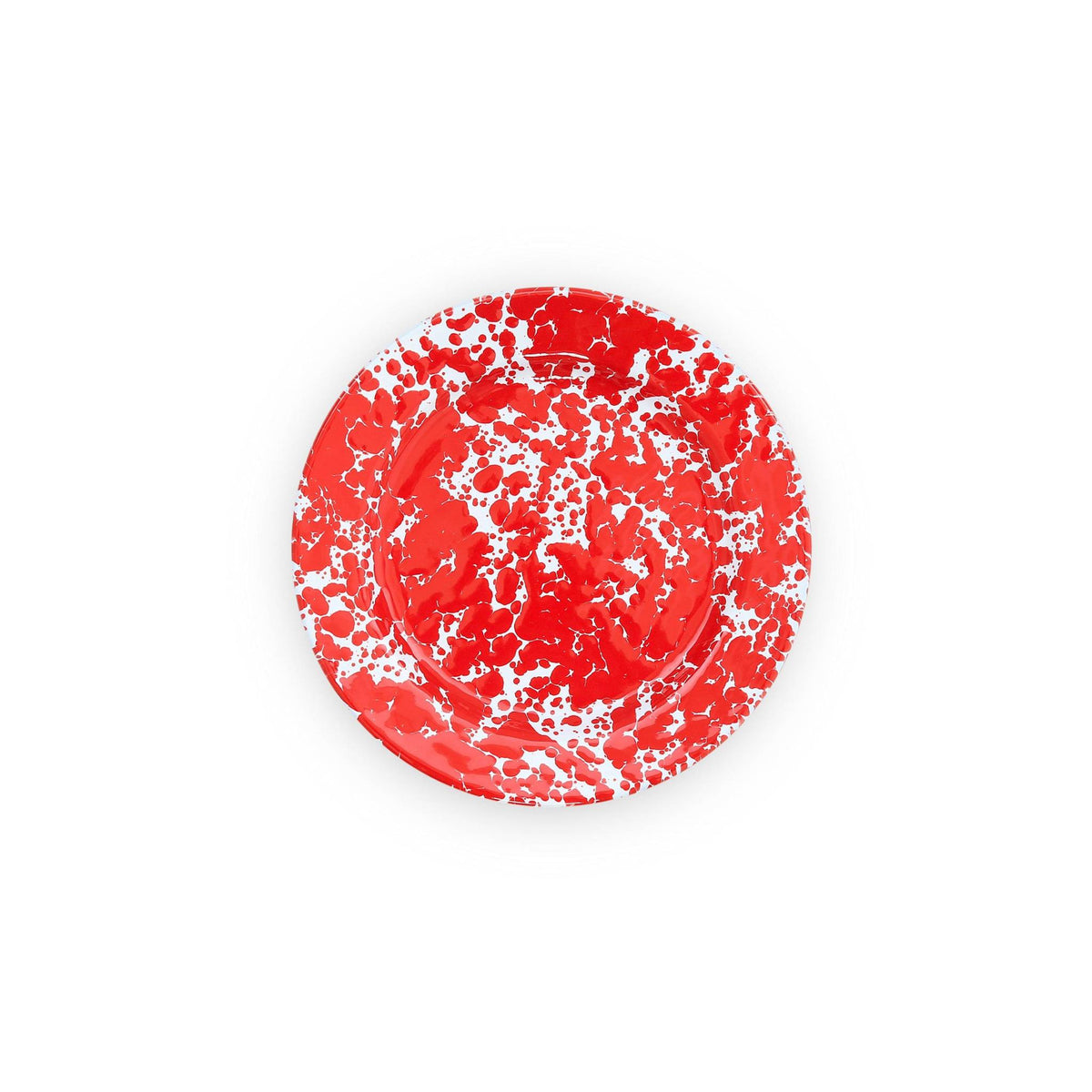 ecomposer-color-red splatter, D99RM-4 - Splatter Flat Salad Plates, Set of 4, Red Splatter