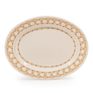 ecomposer-color-almond, DM97WKR-ALM - Domino x CCH Wicker Small 14 inch Oval Tray, Almond