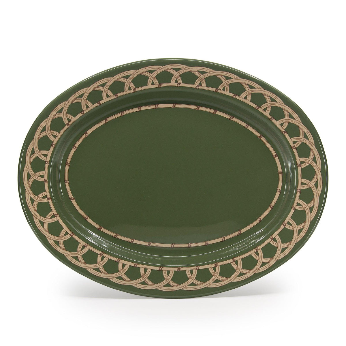 ecomposer-color-sage, DM97WKR-SAG - Domino x CCH Wicker Small 14 inch Oval Tray, Sage