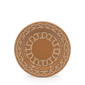 ecomposer-color-mocha, DM99WKR-MOC-4 - Domino x CCH Wicker Flat Salad Plates, Set of 4, Mocha