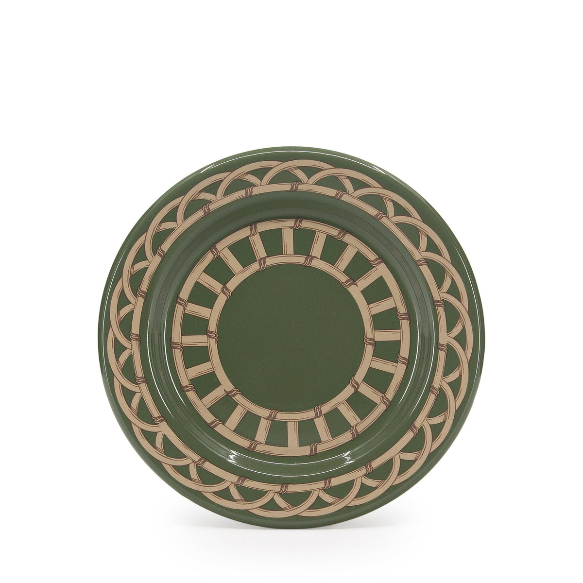 ecomposer-color-sage, DM99WKR-SAG-4 - Domino x CCH Wicker Flat Salad Plates, Set of 4, Sage