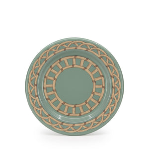 ecomposer-color-sea blue, DM99WKR-SBL-4 - Domino x CCH Wicker Flat Salad Plates, Set of 4, Sea Blue