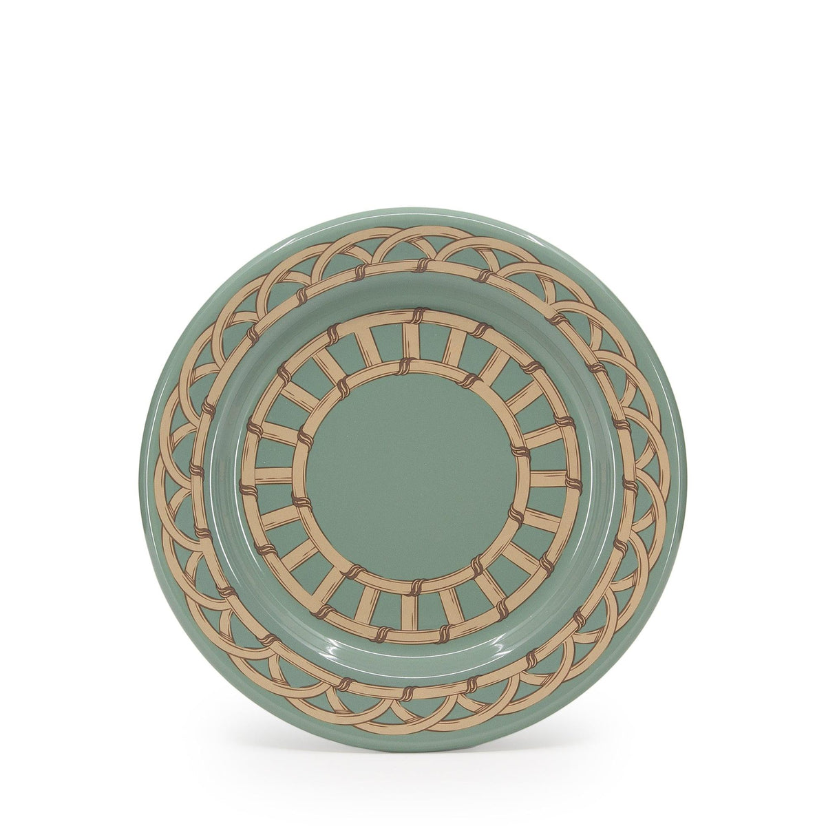 ecomposer-color-sea blue, DM99WKR-SBL-4 - Domino x CCH Wicker Flat Salad Plates, Set of 4, Sea Blue