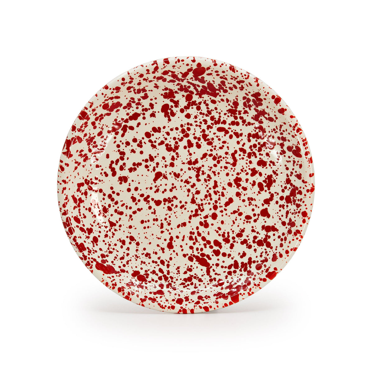 ecomposer-color-red splatter, DP124RMB-2 - Dan Pelosi x CCH Splatter Coupe Dinner Plates, Set of 2, Red Splatter