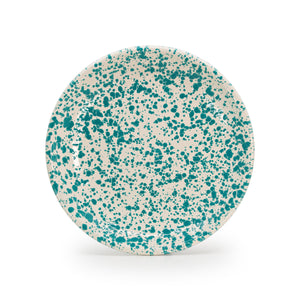 ecomposer-color-turquoise splatter, DP124TQB-2 - Dan Pelosi x CCH Splatter Coupe Dinner Plates, Set of 2, Turquoise Splatter